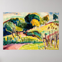 Peinture paysagère colorée