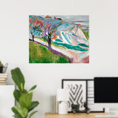 Poster Peinture paysagère Edward Munch (Bureau à domicile)