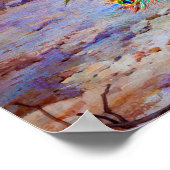 Poster Peinture Peacock vintage (Coin)