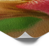 Poster Peinture Pétale Iris Jaune Art Fleur (Coin)