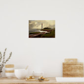 Poster Peinture phare vintage (Cuisine)