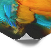 Poster Peinture photo de perroquet bleu or Macaw (Coin)