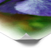 Poster Peinture photo violet japonaise Iris (Coin)