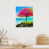 Poster peinture présentant la beauté et la majesté d'un a (Cuisine)