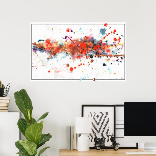 Poster Peinture rayée (Bureau à domicile)