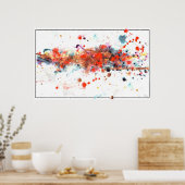 Poster Peinture rayée (Cuisine)