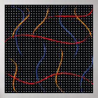 Peinture Rétro éclaboussée et points
