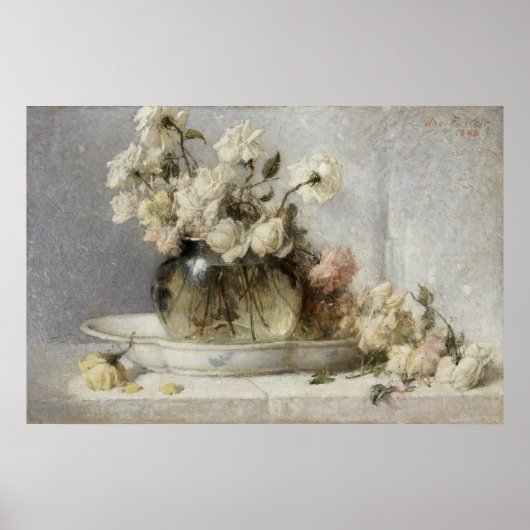 Poster peinture rose (Devant)