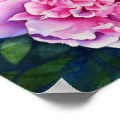 Poster Peinture rose blanc | romantique floral (Coin)