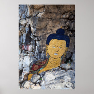Poster Peinture rupestre de Bouddha