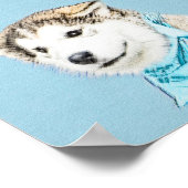 Poster Peinture Sibérienne Husky Puppy - Art Chien origin (Coin)