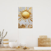 Poster Peinture solaire or (Cuisine)