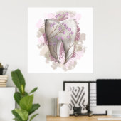 Poster Peinture sur dents. Dentiste, Dentaire. Cadeau/Déd (Bureau à domicile)
