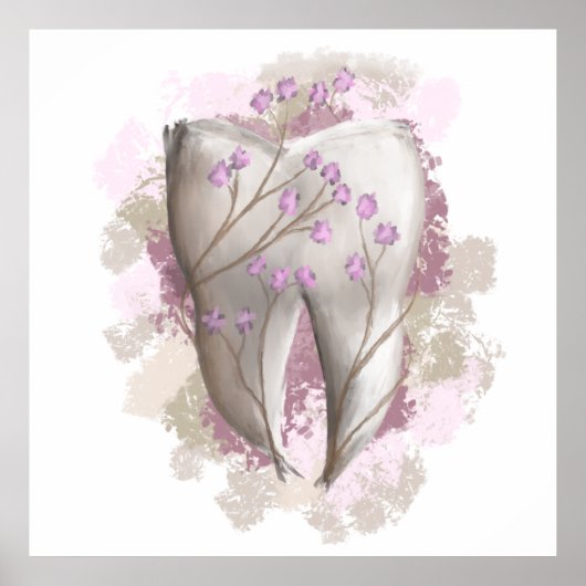 Poster Peinture sur dents. Dentiste, Dentaire. Cadeau/Déd (Devant)