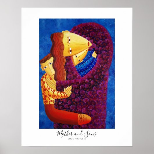 Poster Peinture sur la mère et les fils (Devant)
