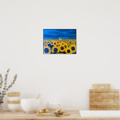 Poster Peinture sur le terrain de tournesol par Alfred Fo (Cuisine)