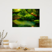 Poster peinture sur pont fluvial, (Cuisine)