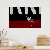 Poster Peinture sur route - Créatif - Cool - Amusant (Cuisine)