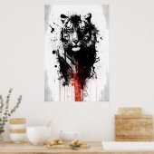 Poster Peinture sur tigre d'encre (Cuisine)