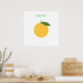 Poster peinture tangerine (Cuisine)