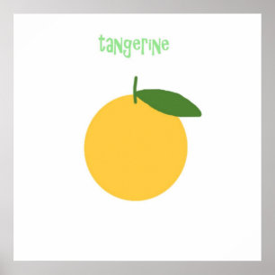 Poster peinture tangerine