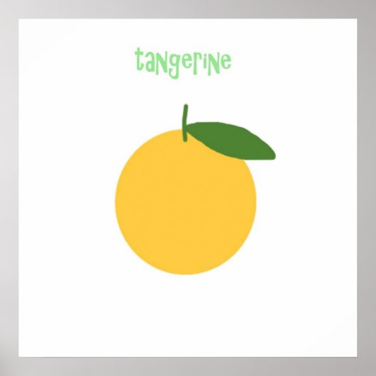 Poster peinture tangerine (Devant)