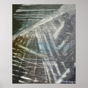 Poster Peinture texturale Abstraite