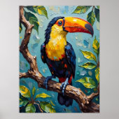 Poster Peinture Toucan vibrante (Devant)
