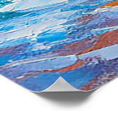 Poster Peinture tropicale vibrante au coucher du soleil a (Coin)