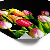 Poster Peinture Tulip - Art Fleur original (Coin)