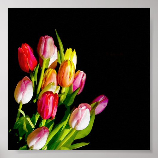 Poster Peinture Tulip - Art Fleur original (Devant)