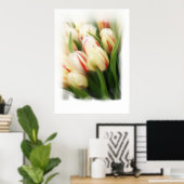 Poster Peinture "Tulipes" sur toile (Bureau à domicile)