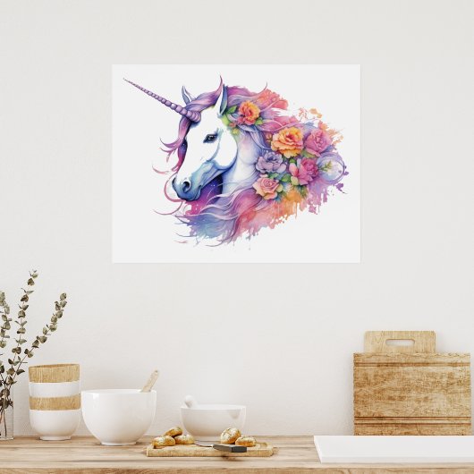 Poster Peinture Unicorne (Cuisine)