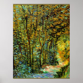 Poster Peinture Van Gogh, Un sentier dans les bois (Devant)