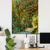 Poster Peinture Van Gogh, Un sentier dans les bois (Bureau à domicile)