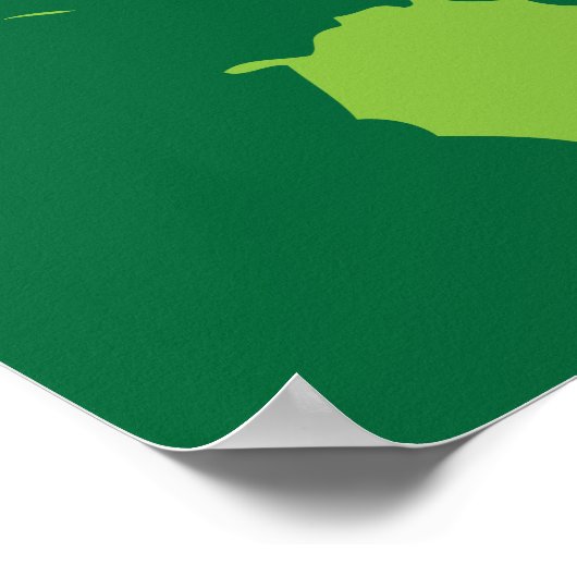 Poster Peinture vert éclat (Coin)