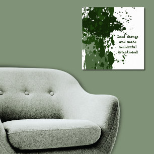 Poster Peinture verte Motivationnelle