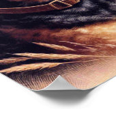 Poster Peinture vintage Airedale Terrier (Coin)