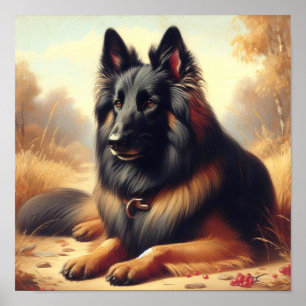 Poster Peinture vintage belge Tervuren