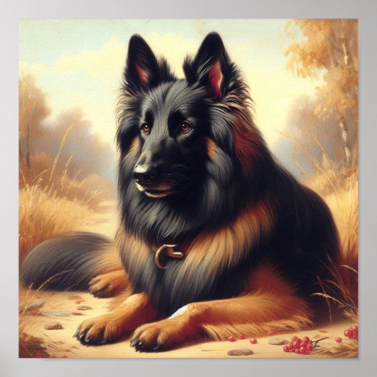 Poster Peinture vintage belge Tervuren (Devant)