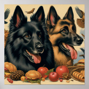 Poster Peinture vintage belge Tervuren