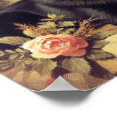 Poster Peinture vintage de Chien Schipperke (Coin)