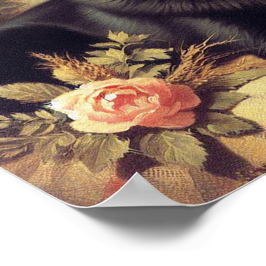 Poster Peinture vintage de Chien Schipperke (Coin)