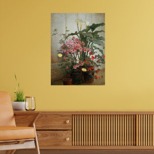 Poster Peinture vintage d'un côté d'une serre par Lambdin