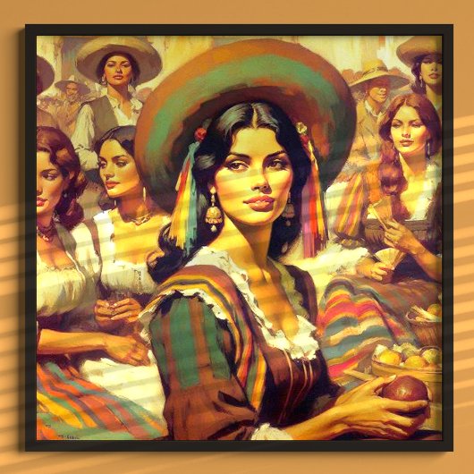 Poster Peinture vintage Latina