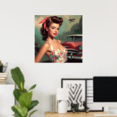 Poster Peinture vintage mignonne (Bureau à domicile)