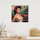 Poster Peinture vintage mignonne (Cuisine)
