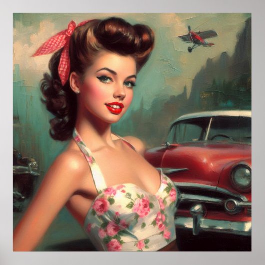 Poster Peinture vintage mignonne (Devant)