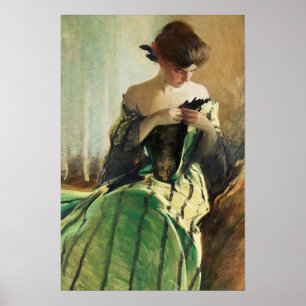 Poster Peinture vintage Portrait femme Art classique