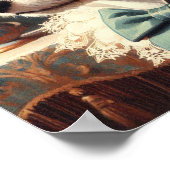 Poster Peinture vintage Toy Fox Terrier (Coin)